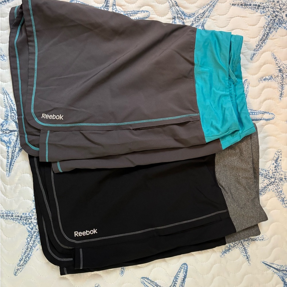 Women’s Reebok Teal and Black Active Shorts